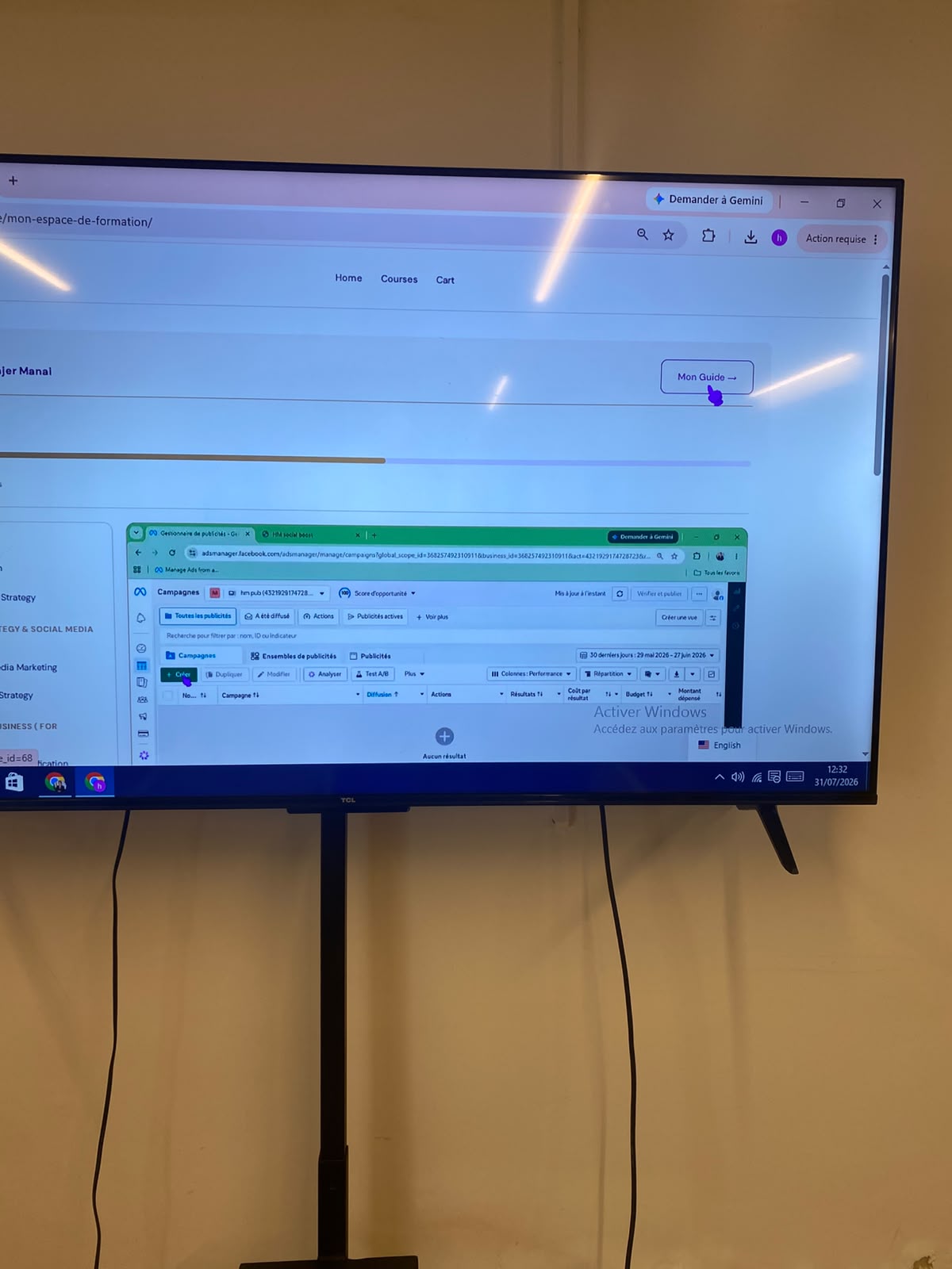 Next Level Woman — aperçu plateforme